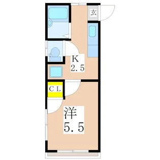 グリンピア五月【4階】の間取り