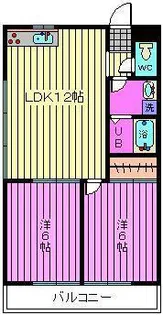 コーポ道半山A・B棟【1階】の間取り