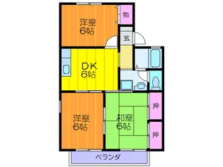 グリ-ンシャルマンA棟【2階】の間取り