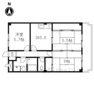 グリーンパレス雲梯【4階】の間取り