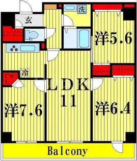 ロイヤルKJ【12階】の間取り