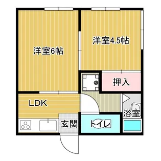 レピュート三池【1階】の間取り