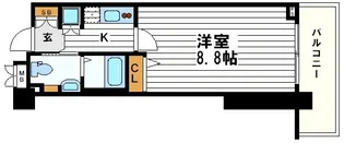 ディナスティ松屋町II【11階】の間取り