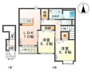 アクエルド【2階】の間取り