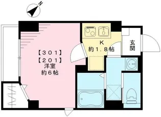 MTレジデンス早稲田【2階】の間取り
