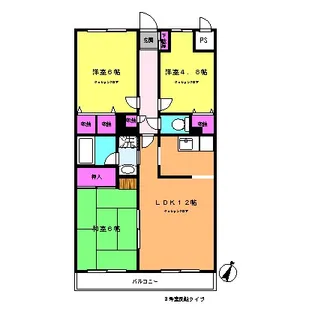 Bell Court 6(ベルコート6)【3階】の間取り