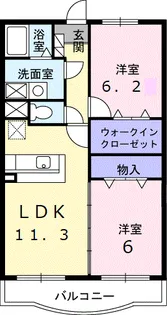 エテルノ・グランデ参番館【2階】の間取り