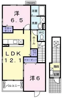 フォーリスト クスジI【2階】の間取り