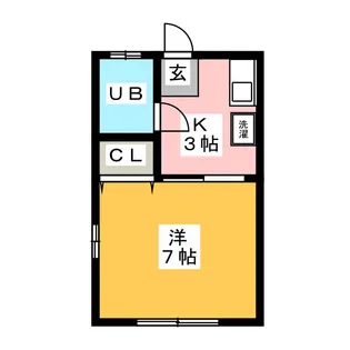 浅川コーポII【1階】の間取り