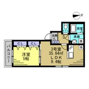 フェニックス南流山【1階】の間取り