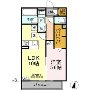 Clair島田【1階】の間取り