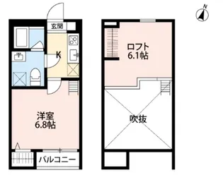 エスペランサ AK 新磯野【1階】の間取り