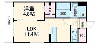 田畑ハイツルシアスVIII【2階】の間取り