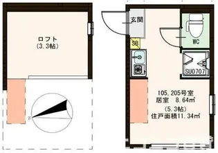 ハーモニーテラス荻窪【1階】の間取り