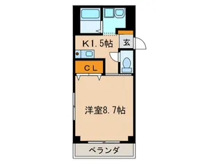 ハピネス畑江【4階】の間取り