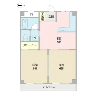 第1パークメゾン【2階】の間取り