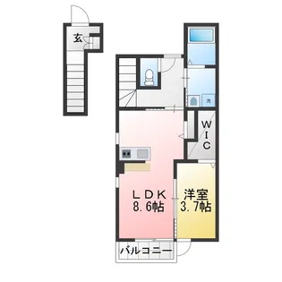 ハイネスササキ【2階】の間取り