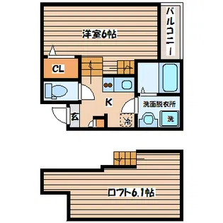 JACK河原町【2階】の間取り