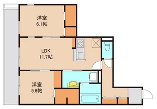 ルガロ市川【3階】の間取り