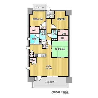 ポレスター今治駅前レジデンス【5階】の間取り