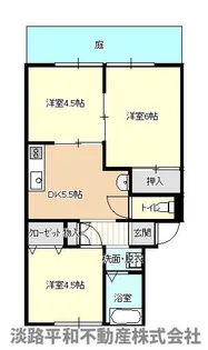 フラットかわせ【1階】の間取り