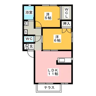 ルミエールオオタ【2階】の間取り