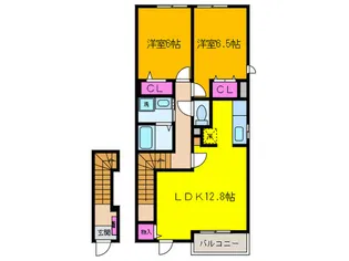 ケ-マ・ハ-モニ-1番館【2階】の間取り