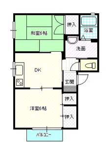岡山県玉野市築港4【アパート】の間取り