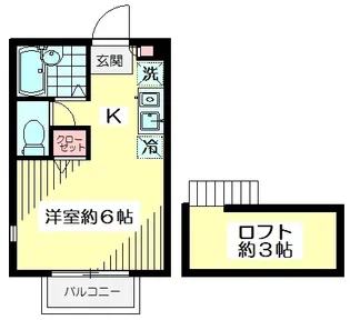 東京都杉並区清水1【アパート】の間取り