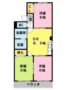 ジ・ラソーレ【2階】の間取り