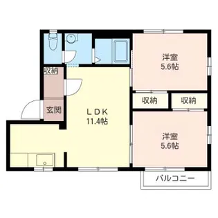 サンプラザマース【2階】の間取り