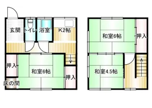 広島県福山市南手城町2【一戸建】の間取り