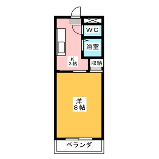 山王マンション 北棟【3階】の間取り