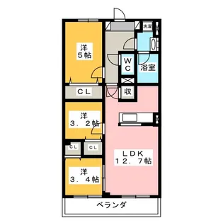 テラス上石神井ウエスト【2階】の間取り