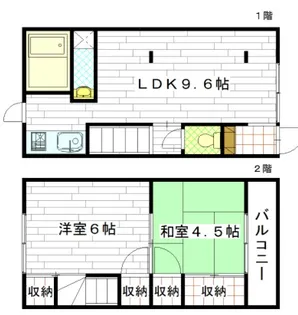広島県広島市南区北大河町【アパート】の間取り