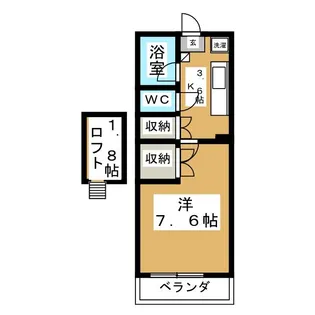 リトルリバー【2階】の間取り