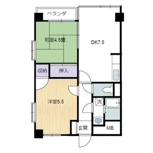 イレブンハウス【4階】の間取り