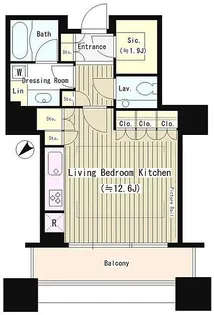 東京ツインパークスライトウィング【17階】の間取り