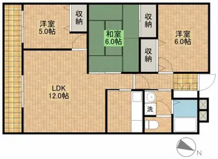 ライフ第5マンション大平台【3階】の間取り