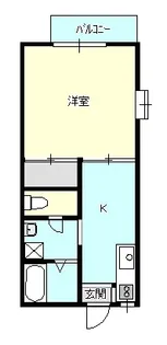 新潟県新発田市新富町3【アパート】の間取り