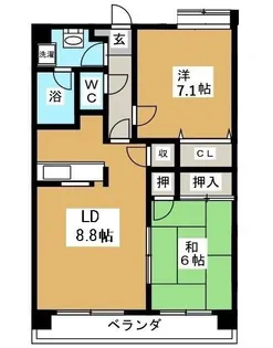 アウラ10(E-058)【3階】の間取り