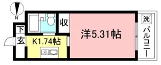 パールハイツ向ヶ丘【1階】の間取り