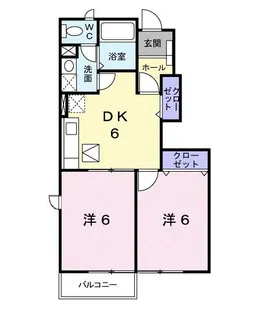 サンパティークヴィラ【1階】の間取り