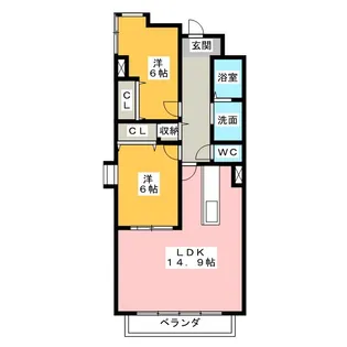 メゾン島田【6階】の間取り