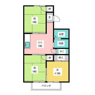 サンハイツ立松【2階】の間取り