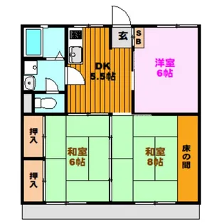 大成ハイツ【1階】の間取り