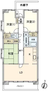 パークヒルズ和光【1階】の間取り