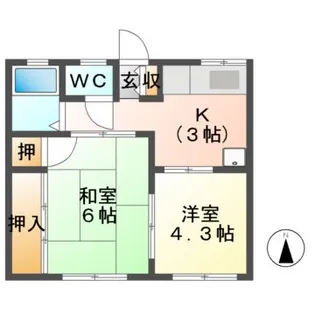 シティハイムコジマ【2階】の間取り