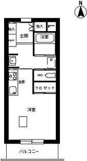 ロイヤルライフ虎丸【4階】の間取り