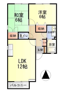 ピュア アムール B【1階】の間取り